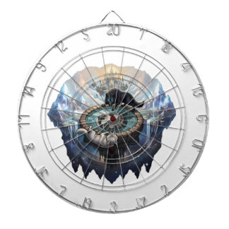 Cible De Fléchettes Loups Yin Yang Galaxie Cosmique Fantastique Flotta