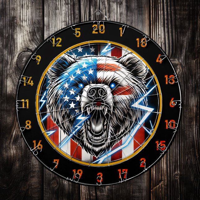 Cible De Fléchettes L'ours du patriotisme et de la force (Créateur téléchargé)