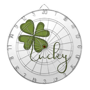 Cible De Fléchettes Lucky Four Leaf Clover