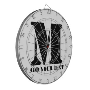 Cible De Fléchettes M Monogramme Simple Moderne Minimaliste Personnali