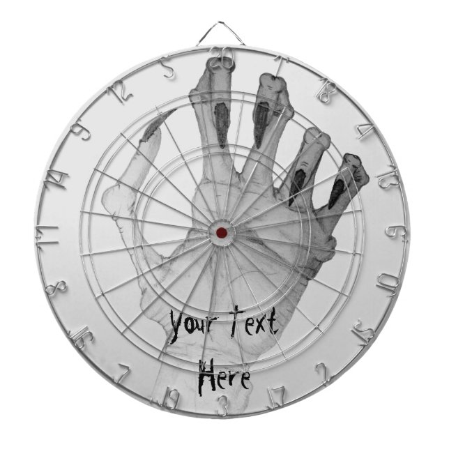 Cible De Fléchettes Main noueuse horrible effrayante de monstre (Devant)