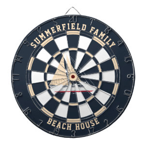 Cible De Fléchettes Maison de la famille de voile nautique personnalis