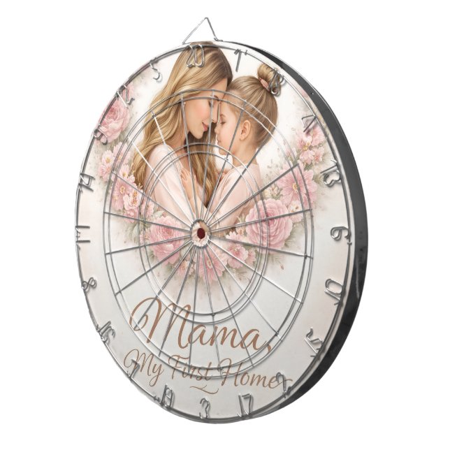 Cible De Fléchettes Mama — Mon Premier Chez Moi | Fleurs de Mère et Fi (Devant droit)
