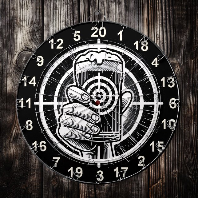 Cible De Fléchettes Man Cave Rustic Bière Design (Créateur téléchargé)