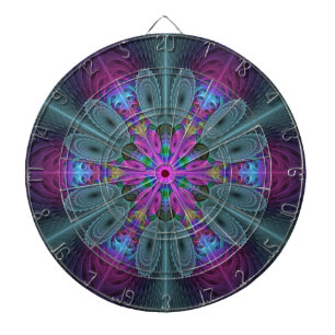 Cible De Fléchettes Mandala coloré frappant art fractal kaléidoscope