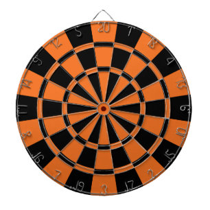 Cible De Fléchettes Mandarine orange et noire