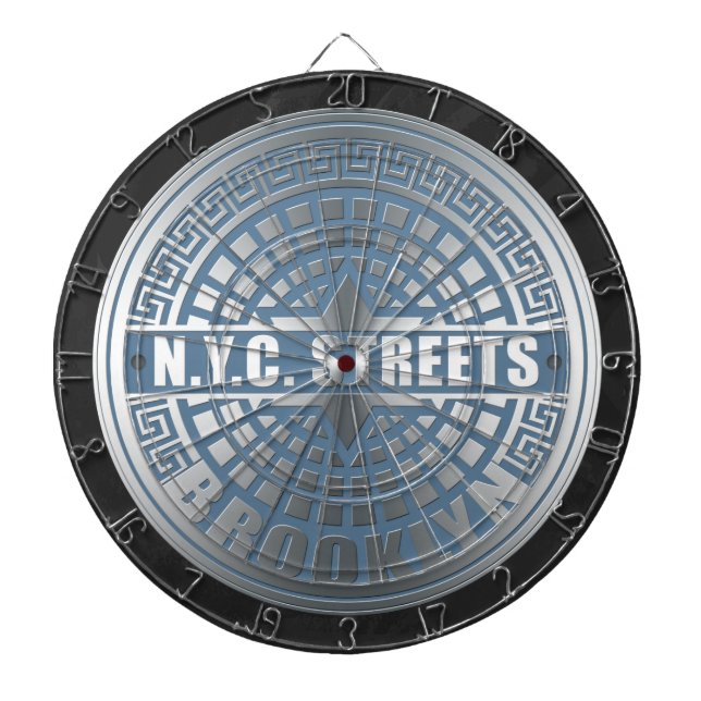 Cible De Fléchettes Manhole Cover Brooklyn Blue (Devant)