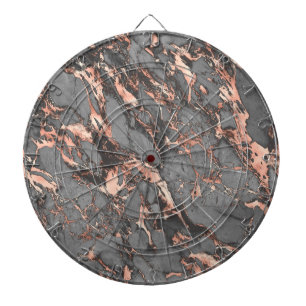 Cible De Fléchettes Marbre rose gris or design moderne