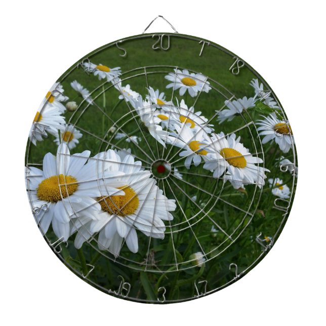 Cible De Fléchettes marguerites blanches (Devant)