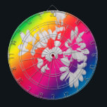 Cible De Fléchettes Margueurs arc-en-ciel<br><div class="desc">marguerite arc-en-ciel</div>