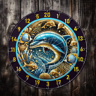 Cible De Fléchettes Marine Grace Dolphin Dartboard Art