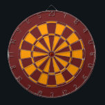 Cible De Fléchettes Maroon et or<br><div class="desc">Plateau de fléchettes couleur marron et or.</div>