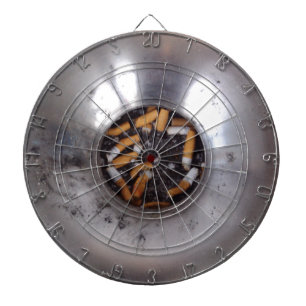 Cible De Fléchettes Mégot dans le cendrier argenté de fumeurs, drôl