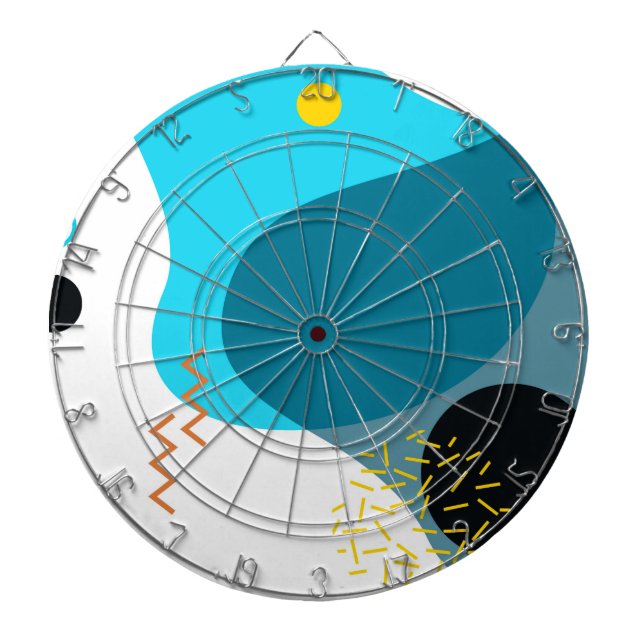 Cible De Fléchettes Memphis, cool, illustration à la mode, urbaine, (Devant)