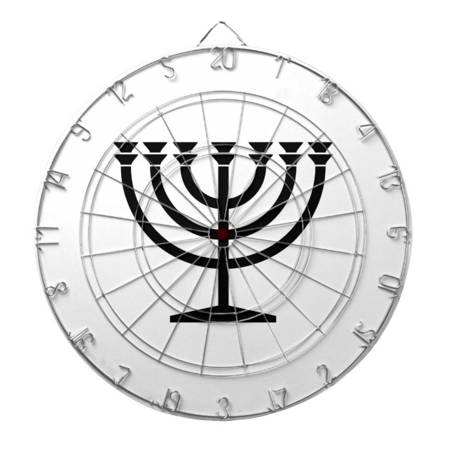 Cible De Fléchettes Menorah juive (symbole du judaïsme) (Devant)