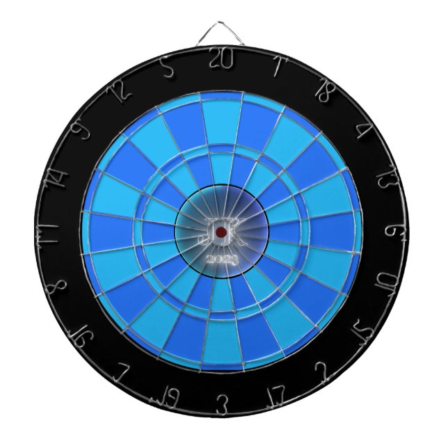 Cible De Fléchettes Mer Bleu Bleu foncé Noir Dartboard 2023 (Devant)