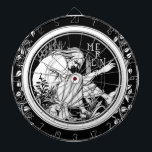 Cible De Fléchettes Merlin imaginaire Art Nouveau<br><div class="desc">Cette image de Merlin est de la célèbre illustratrice de l'Art Nouveau Aubrey Beardsley (1872-1898). L'image de Merlin est un dessin à encre de plume de 1893,  tiré de "Le Morte d'Arthur" de Sir Thomas Malory. Merlin était un célèbre sorcier,  à l'époque du roi Arthur et de Camelot.</div>