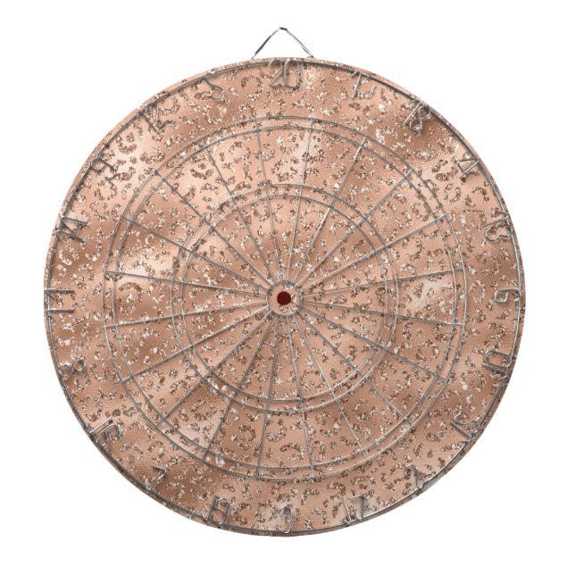 Cible De Fléchettes Mignon motif imprimé peau de léopard guépard doré (Devant)