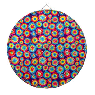 Cible De Fléchettes Mignons motifs de soleils abstraits colorés
