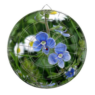 Cible De Fléchettes minuscules fleurs bleues