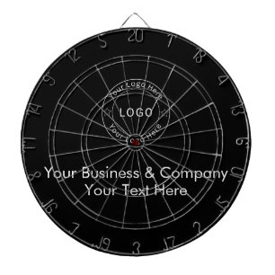 Cible De Fléchettes Modèle de logo d'entreprise de luxe noir personnal