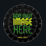 CIBLE DE FLÉCHETTES MODÈLE DE TEXTE D'IMAGE NOIRE SIMPLE ET MODERNE<br><div class="desc">IL S'AGIT D'UNE CONCEPTION ADAPTÉE AUX CLIENTS.VOUS POUVEZ CHANGER,  REdimensionner OU AJOUTER LOGO,  PHOTO,  TEXTE ET COULEURS COMME VOUS VOULEZ.MERCI.</div>