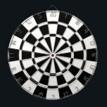 Cible De Fléchettes Modern Black And White<br><div class="desc">Modern Black And White Dart Board</div>