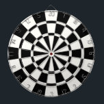 Cible De Fléchettes Modern Black And White<br><div class="desc">Modern Black And White Dart Board</div>