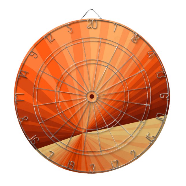 Cible De Fléchettes Moderne Abstrait Orange Rouge Vanille Graphique Fr (Devant)