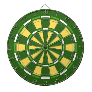 Cible De Fléchettes Moderne Tendance Verte et Jaune 