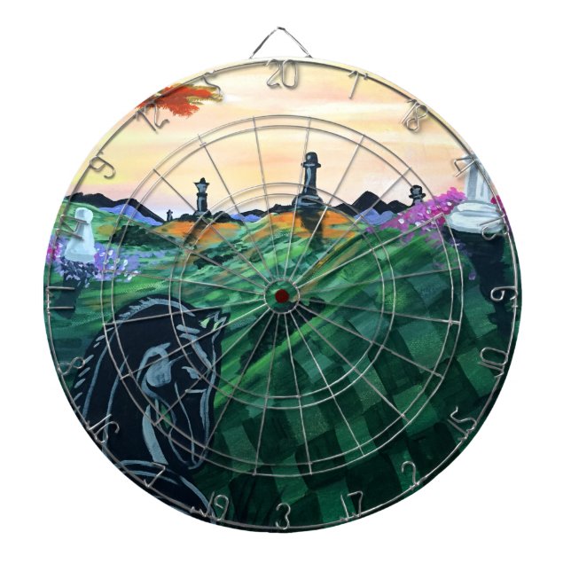 Cible De Fléchettes Monde des échecs (Devant)