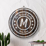 Cible De Fléchettes Monogram Rustic Barn Wood<br><div class="desc">This Monogram Rustic Barn Wood Dart Board is a great addition to your family game room. Fun game for hours of entertainment. Customize with your name and text.</div>