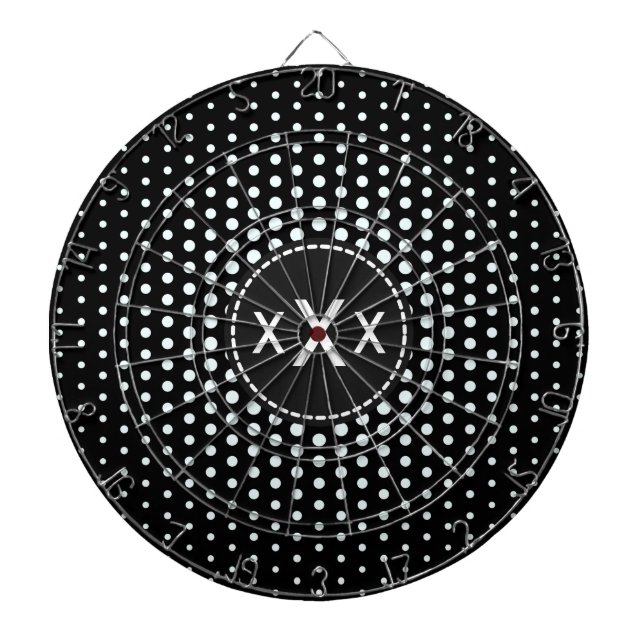 Cible De Fléchettes Monogramme Azure mist Techno Dots Moderne (Devant)