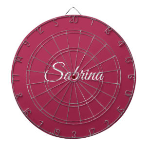 Cible De Fléchettes Monogramme minimaliste rose cerise rose