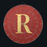 Cible De Fléchettes Monogramme simple moderne<br><div class="desc">Il s'agit d'un monogramme simple, moderne et personnalisé. Ce design élégant est en brun tendance avec typographie stylée. Il est parfait pour un cadeau personnalisé ou idéal comme nouvel accessoire de salle de jeux pour vous-même. Ajoutez simplement votre lettre initiale en la tapant dans la zone de texte personnalisée. Consultez...</div>