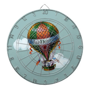 Cible De Fléchettes Montgolfière avec nuages Personnaliser