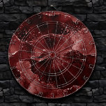 Cible De Fléchettes Moody Agate | Henné sang rouge grenat bijou ton<br><div class="desc">90s grunge inspiré sombre, sophistiqué aquarelle marbré pierre d'agate dans un ton de bijou moody profond avec faux feuille métallique et veines de parties scintillant dans un riche, dramatique avec tourbillons fluides abstraits et veines de parties scintillant. De la collection "Till Death Do Us Part", ce magnifique dégradé peint à...</div>