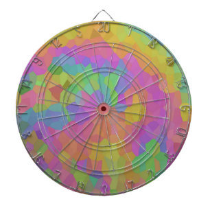 Cible De Fléchettes Mosaïques d'huile arc-en-ciel