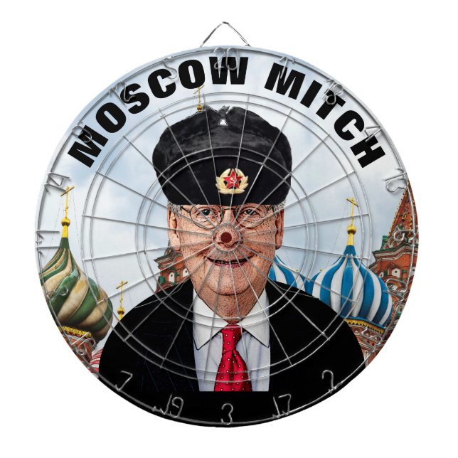 Cible De Fléchettes Moscou Mitch McConnell en Casquette russe (Devant)