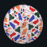 Cible De Fléchettes Mosiac Abstrait Terrazzo Motif<br><div class="desc">Conçu par Dream Big Digital Design</div>
