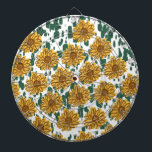 Cible De Fléchettes Mosiac Tournesols Abstraits Motif Terrazzo<br><div class="desc">Conçu par Dream Big Digital Design</div>