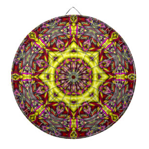 Cible De Fléchettes motif abstrait 3d