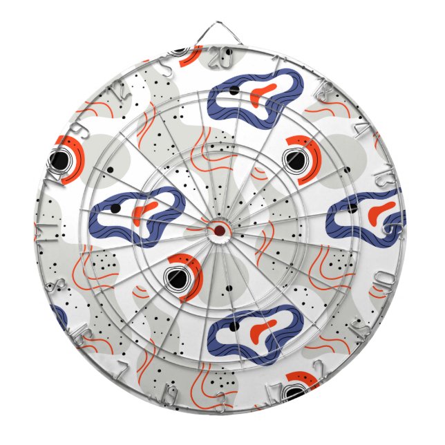 Cible De Fléchettes Motif Abstrait des tourbillons et des cercles (Devant)