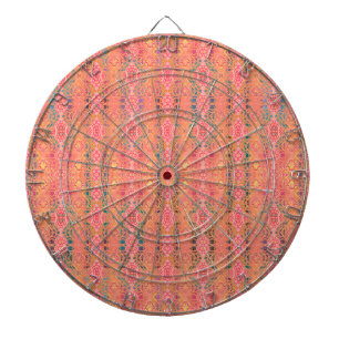 Cible De Fléchettes motif abstrait rose