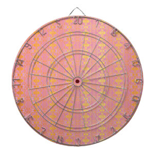 Cible De Fléchettes motif abstrait rose