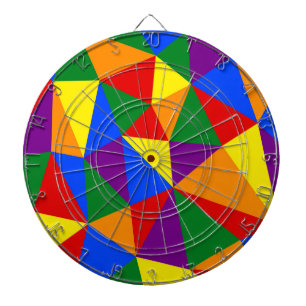 Cible De Fléchettes Motif arc-en-ciel de Polygone
