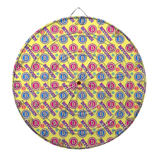 Cible De Fléchettes Motif Bitcoin coloré (Devant)