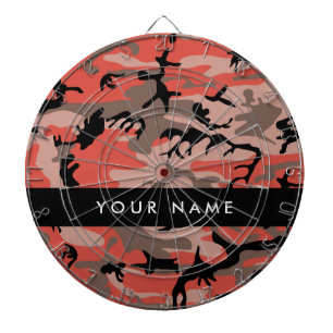 Cible De Fléchettes Motif camouflage rouge et marron Personnalisez vot