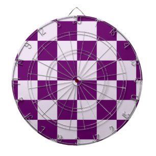 Cible De Fléchettes Motif Checkered pourpre