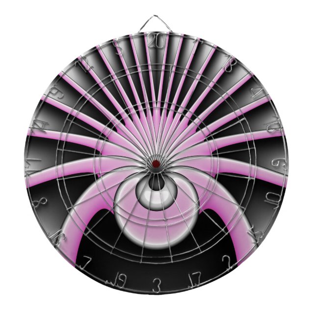 Cible De Fléchettes Motif d'art fractal Abstrait moderne (Devant)